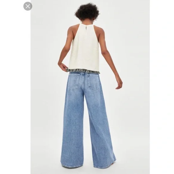 ✨Zara TRF tweed halter w/fringe hem szL - Picture 6 of 8